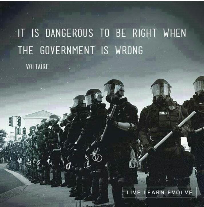 It’s dangerous to be right when the government is wrong.
