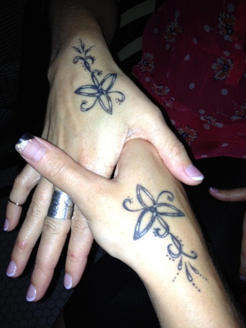 Matching Tattoo Design On Hands