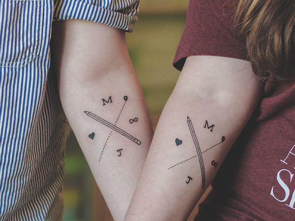 Math Matching Tattoos On Forearms