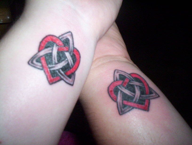 Nice Design Matching Tattoos On Wrists