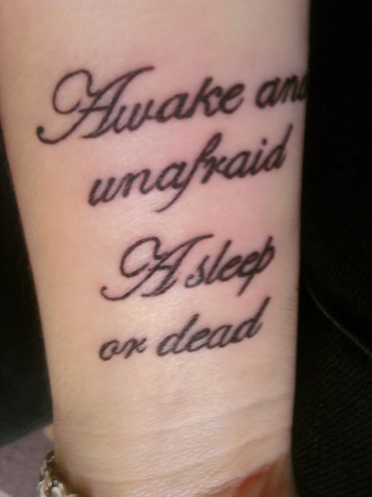 Nice Slipknot Lyrics Tattoo On Wrist