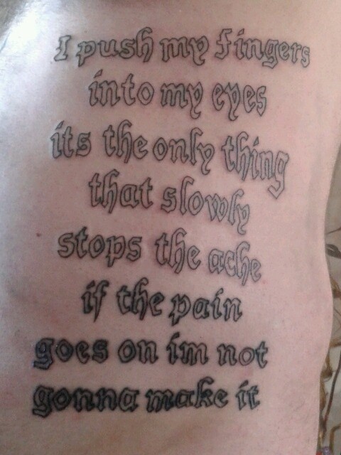 Nice Slipknot Lyrics Tattoo