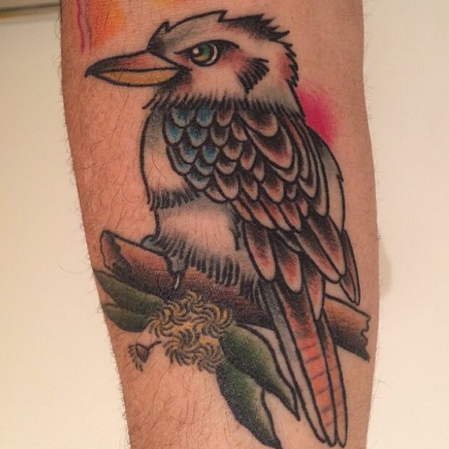 Nice Traditional Kookaburra Tattoo By Marklording