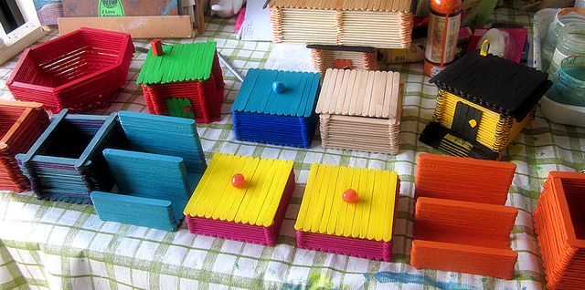 Popsicle Stick Crafts and  Houses