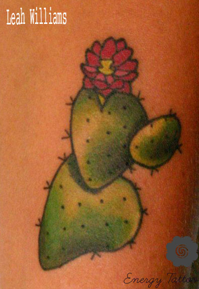 Simple Prickly Pear Cactus Traditional Tattoo