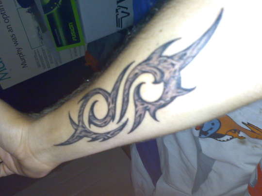 Slipknot Logo Tattoo On Forearm