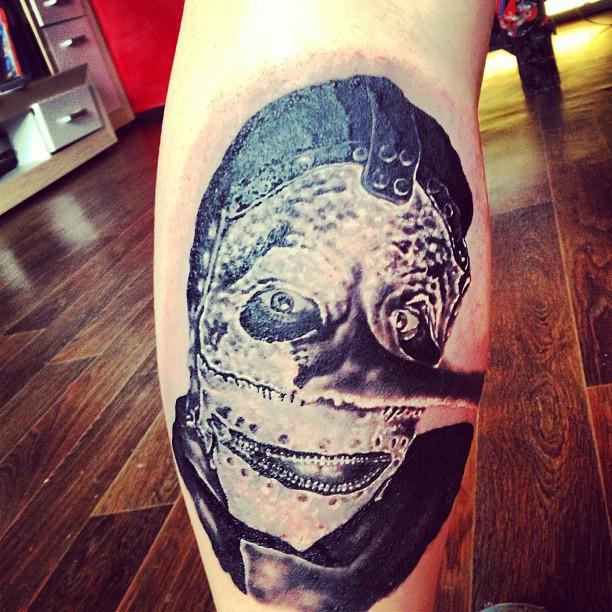 Slipknot Member Face Tattoo On Forearm