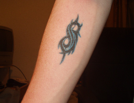Small Slipknot Tribal Logo Tattoo On Forearm By Deku69