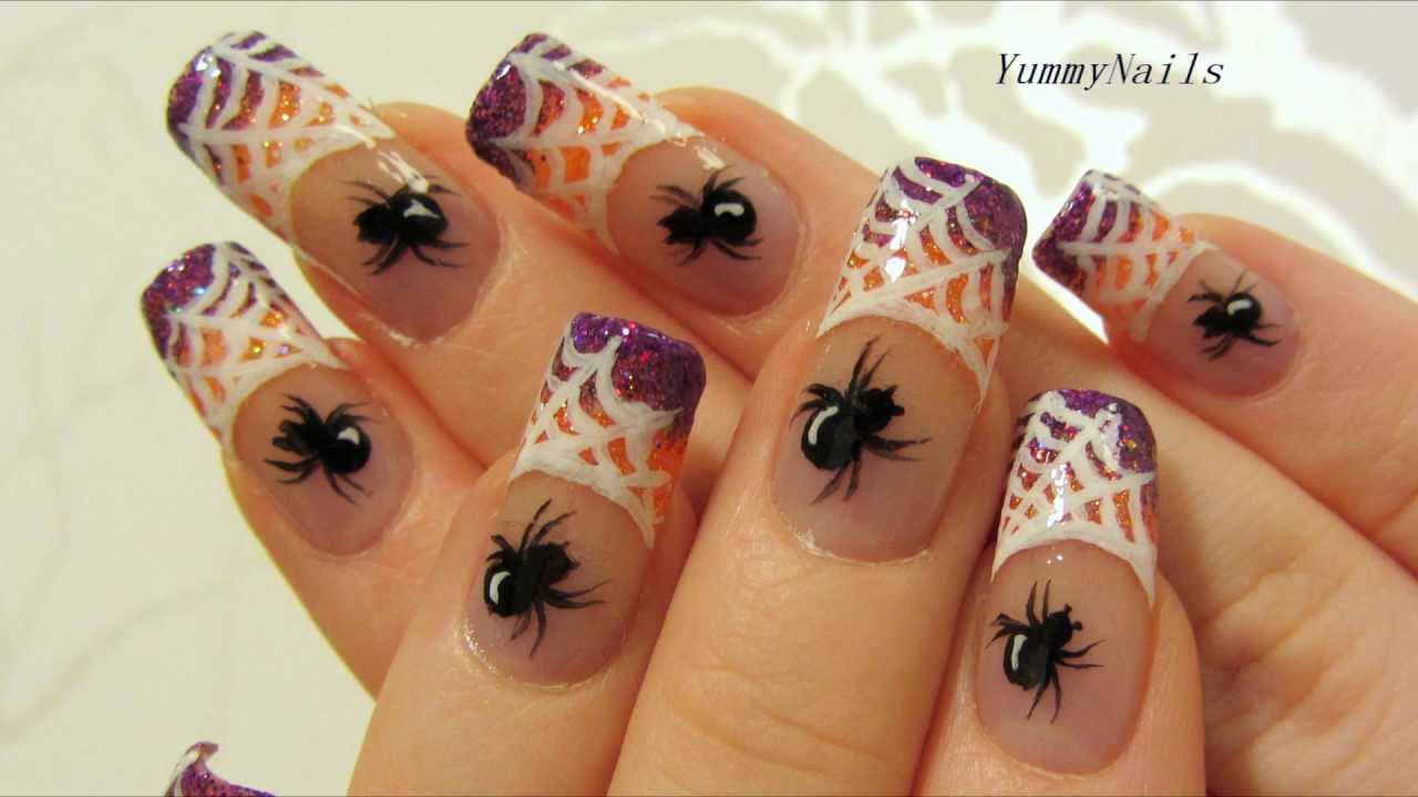 50 Most Beautiful Spider Web Halloween Nail Art Designs