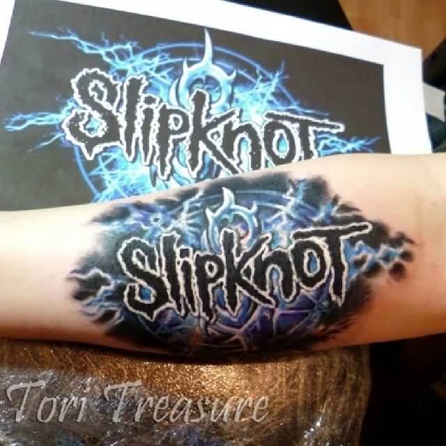 Splendid Slipknot Tattoo On Forearm