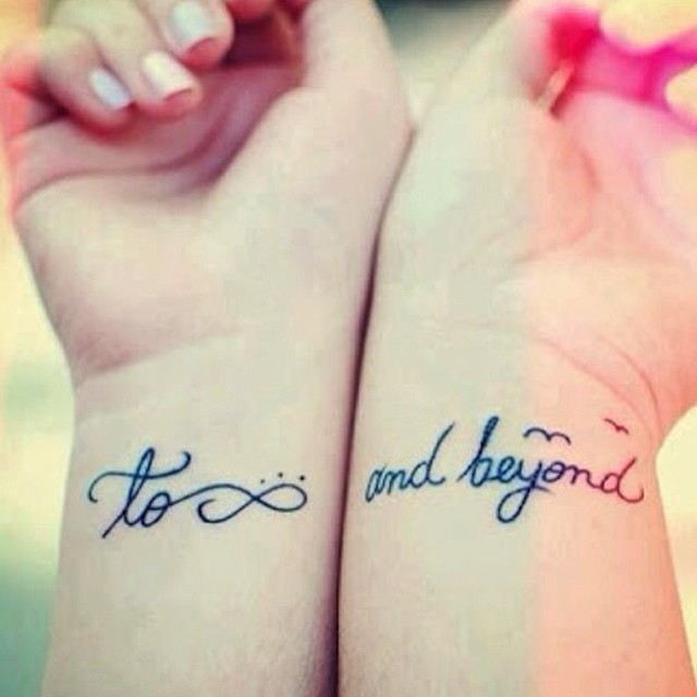To Infinity With And Beyond Matching Tattoos On Wrists