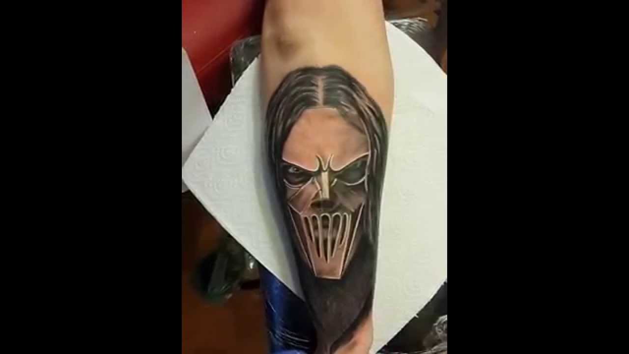 Wonderful Mick Thompson Maks Slipknot Tattoo On Forearm
