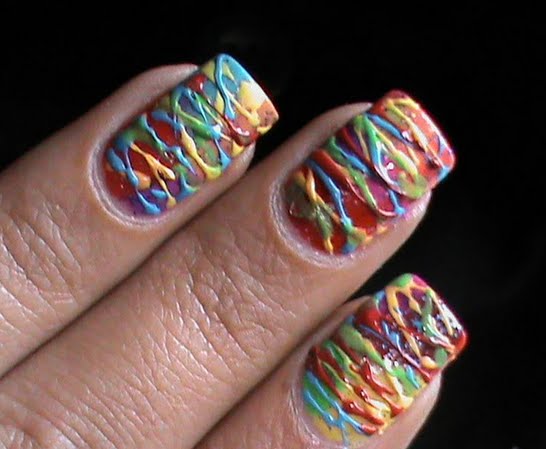 Amazing 3d Multicolor Nail Art Design