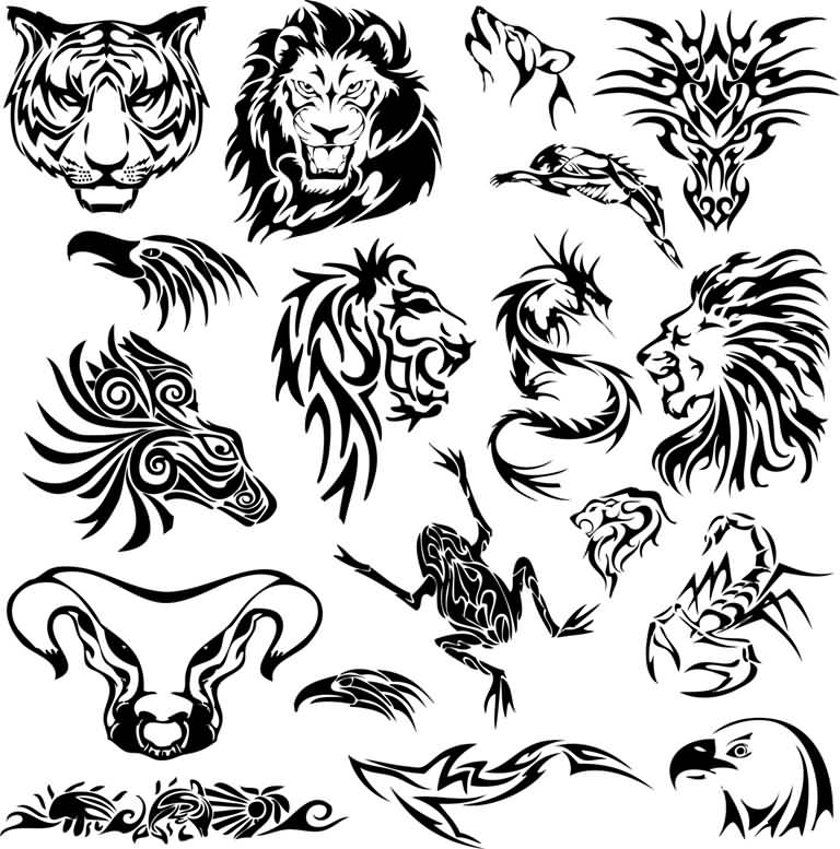 13+ Animal Tribal Tattoo Designs