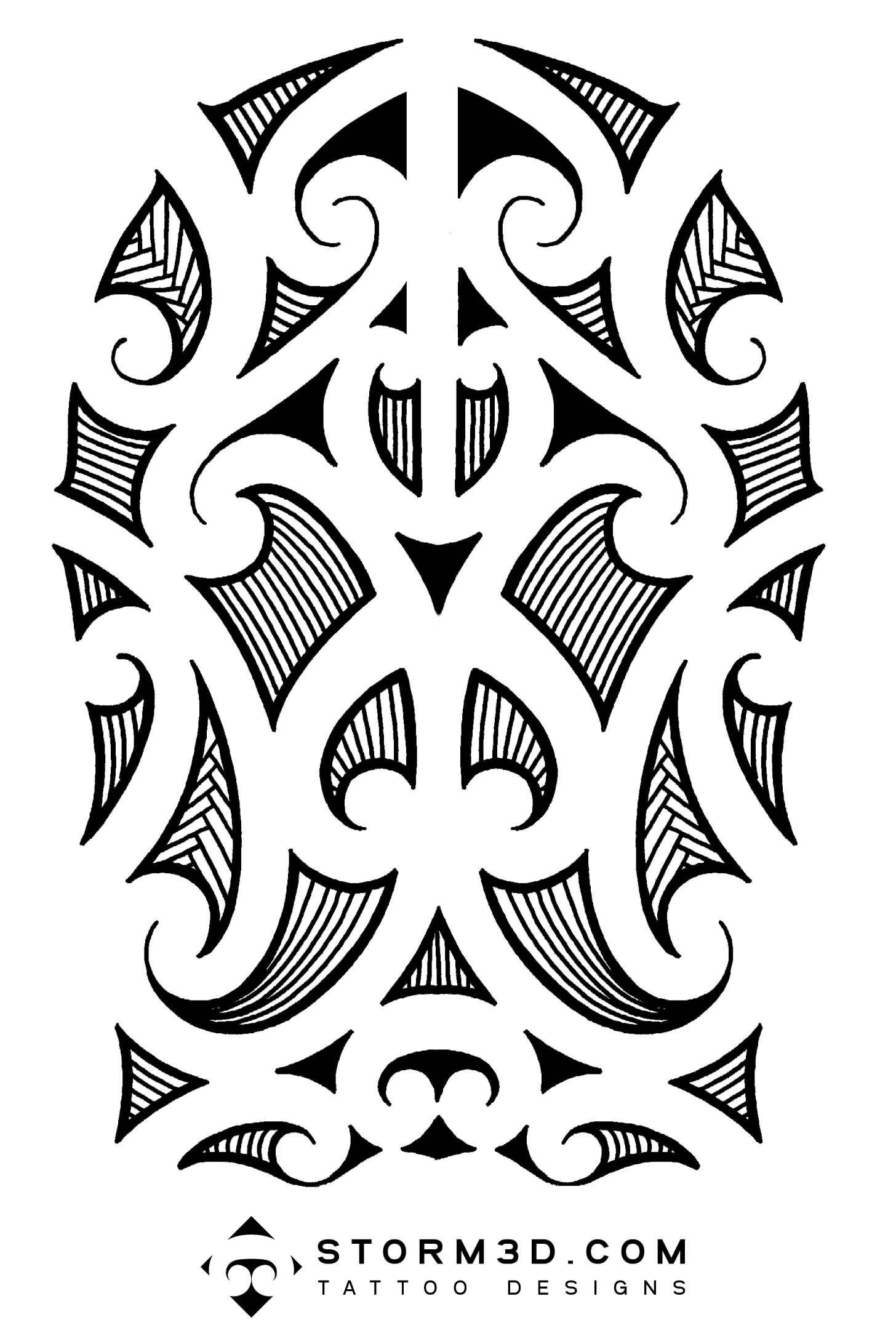 Amazing Maori Tribal Tattoo Design