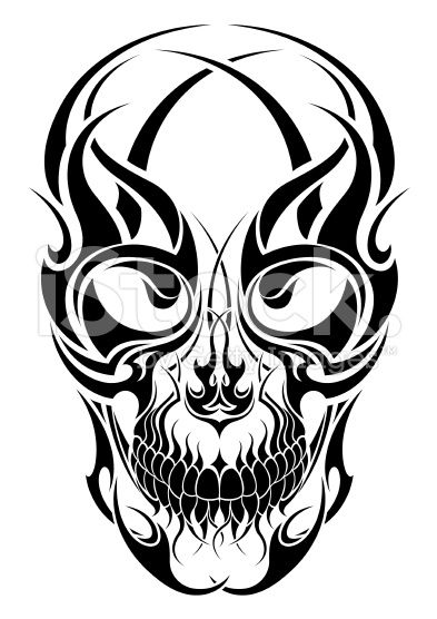 40+ Tribal Skull Tattoos Ideas