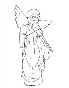 Angel Playing Violin Clipart Image