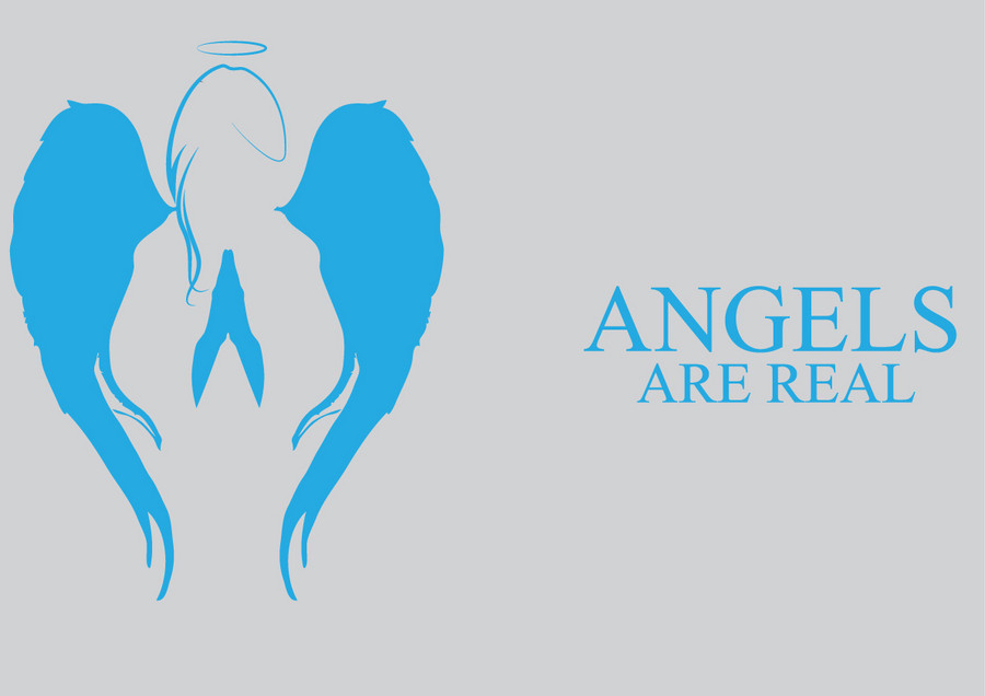 Angels Are Real Praying Angel Clipart