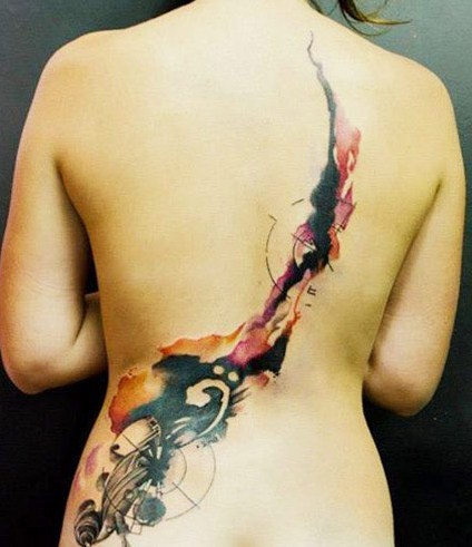 Artistic On Girl Back Body by Klaim