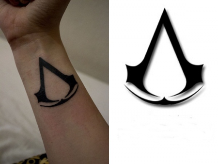 Assassins Creed Tattoo Design On Right Forearm