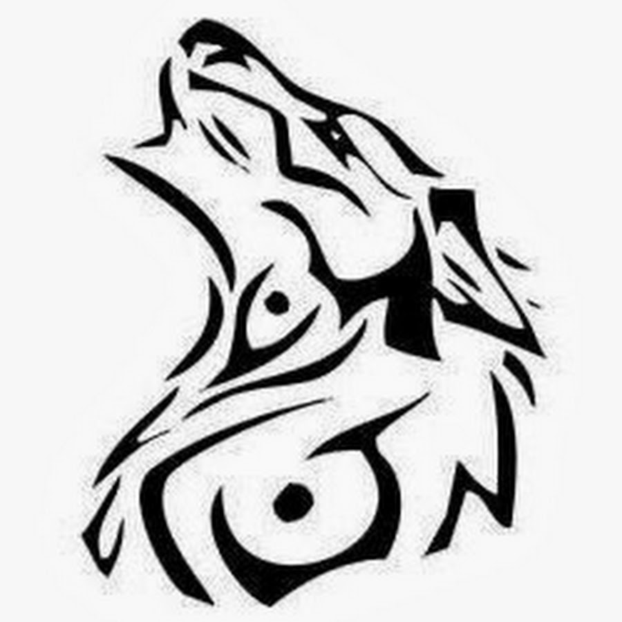 Attractive Howling Tribal Wolf Head Tattoo Design