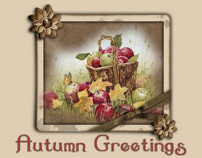 Autumn Greetings With Apples Picture