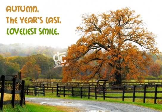Autumn The Year's Last Loveliest Smiles Wishes Picture