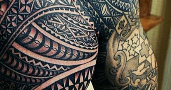 Awesome Polynesian Tribal Tattoo