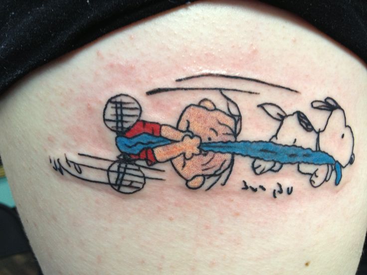 Awesome Snoopy And Charlie Tattoo