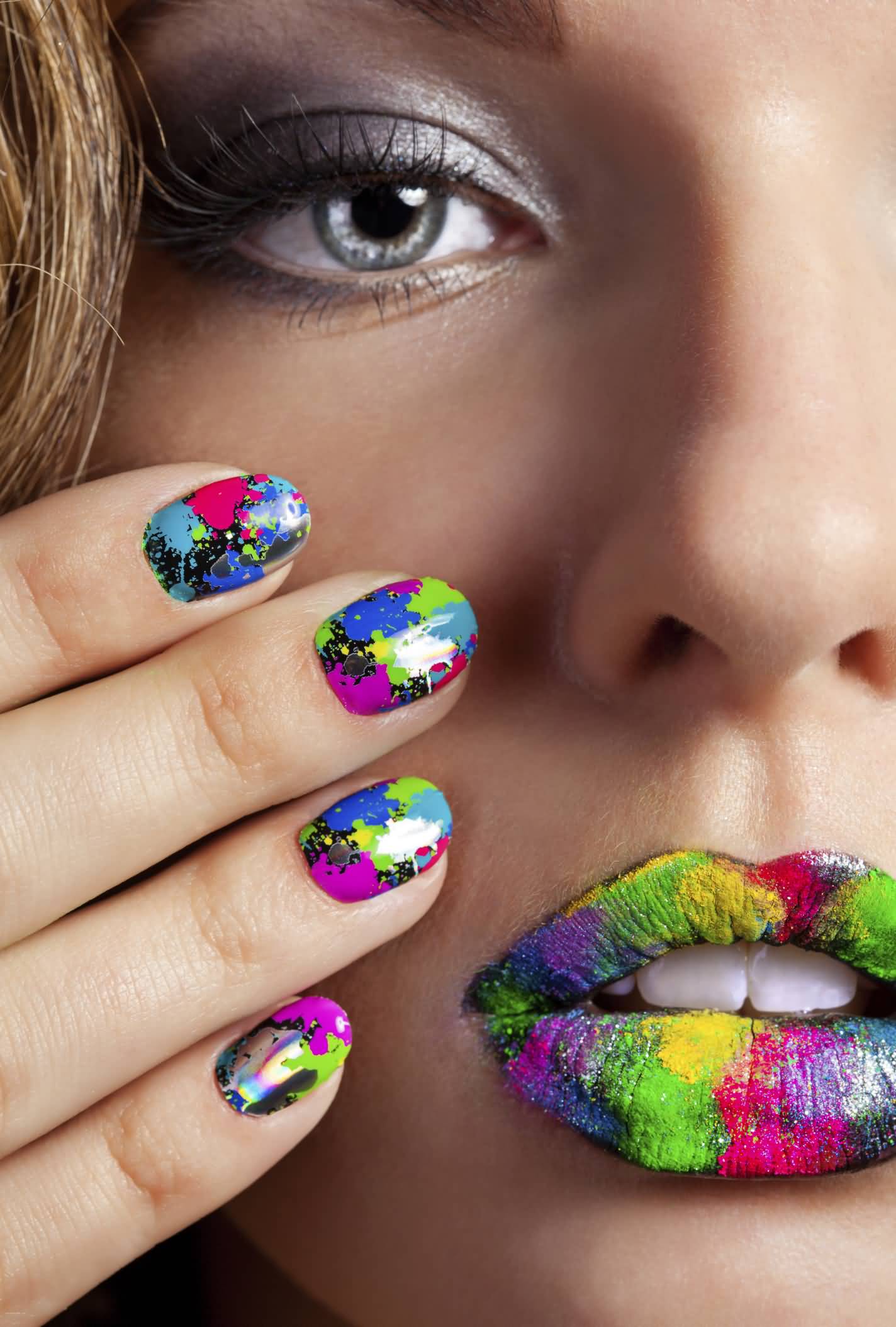 Beautiful Multicolor Nail Art Design