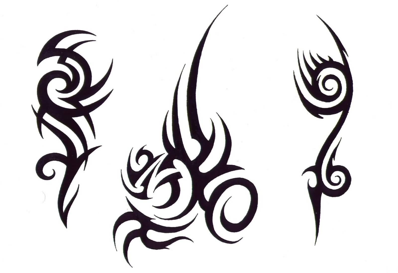 Beautiful Tribal Stencil Tattoos