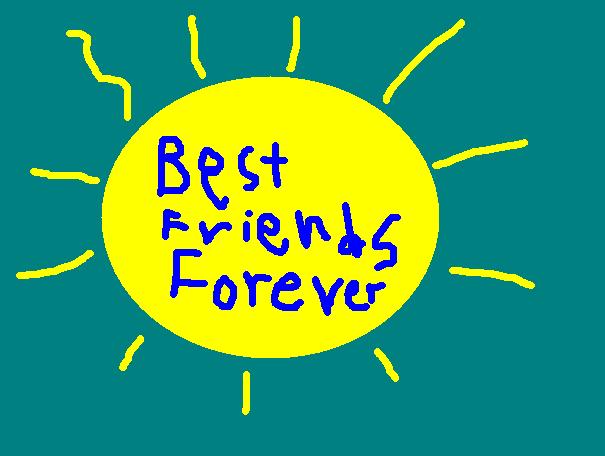 Best Friends Forever Sun Clipart Image
