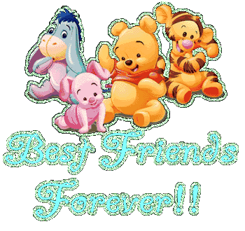 Best Friends Forever Winnie And Friends Glitter Picture