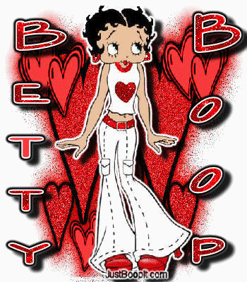 Betty Boop In White Dress Glitter