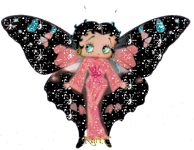 Betty Boop With Butterfly Wings Glitter