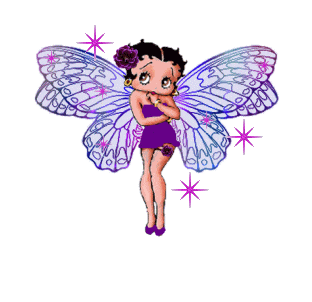 Betty Boop With Butterfly Wings Twinkling Glitter