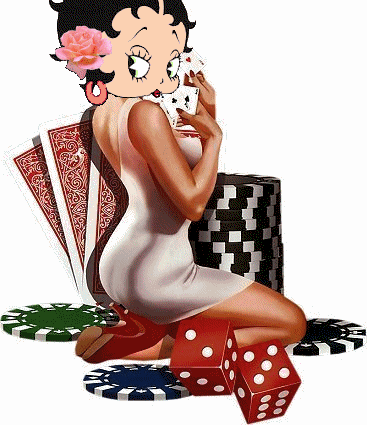 Betty Boop With Cards And Dice Picture