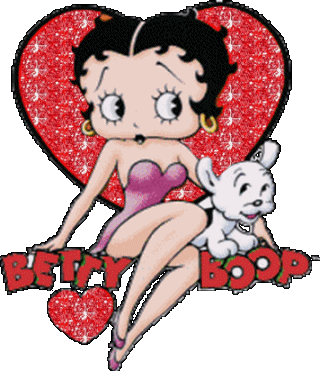 Betty Boop With Puppy Glitter Picture