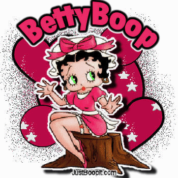 Betty Boop With Stars Glitter Picture