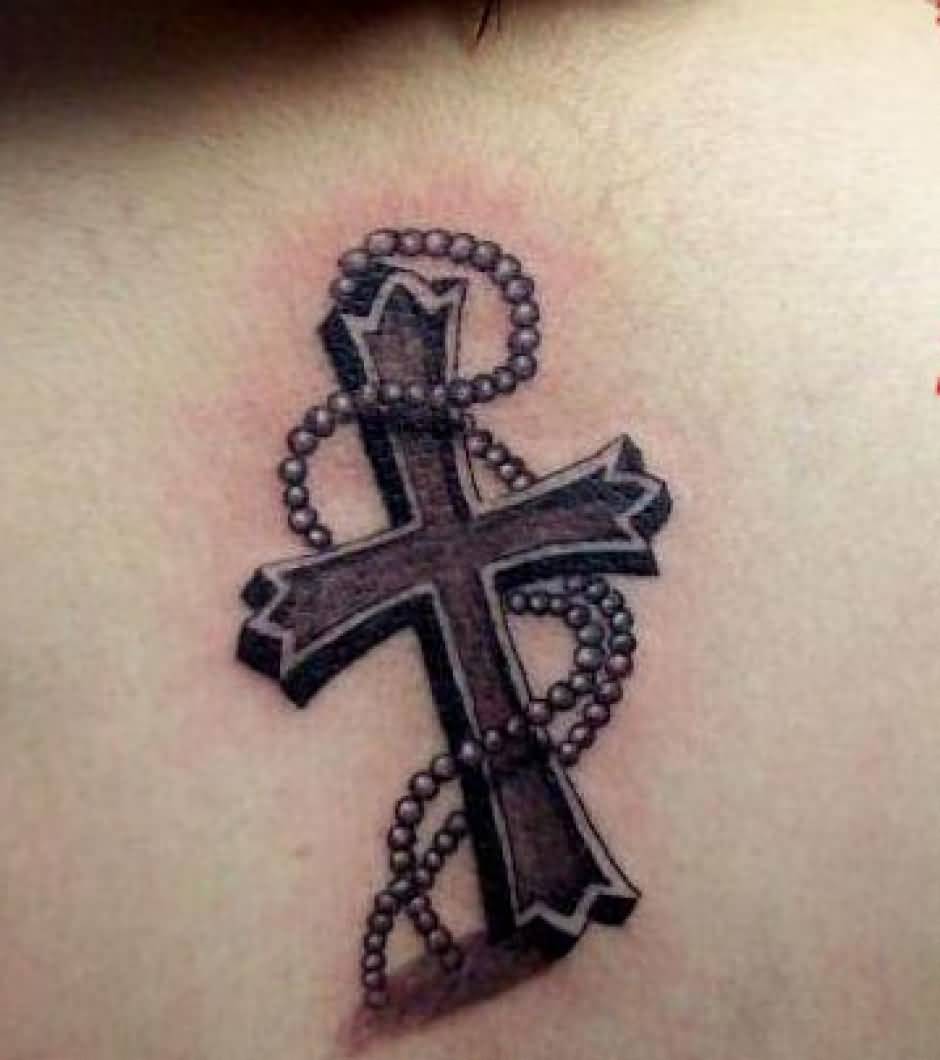 Catholic Rosary Cross Tattoo