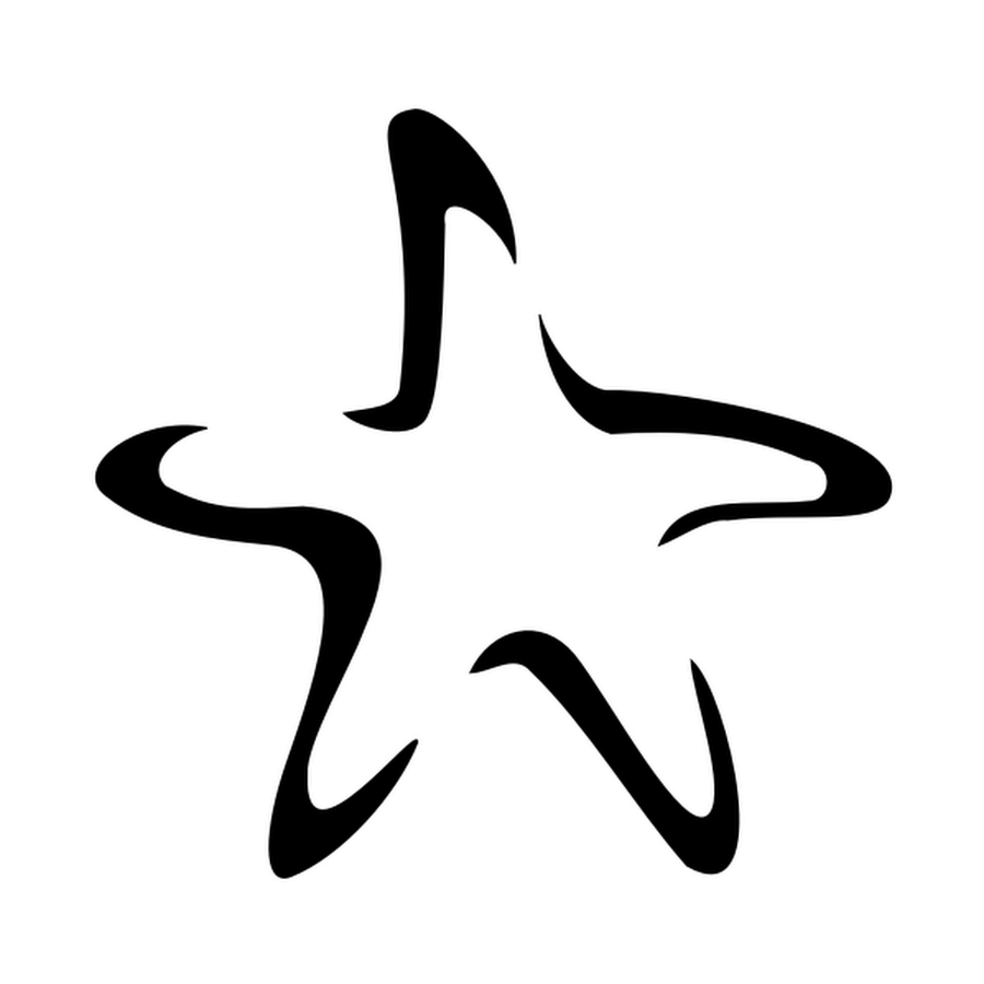 Colorless Starfish Tattoo Design