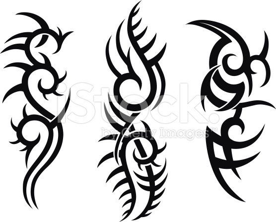 Cool Tribal Tattoo Designs Set