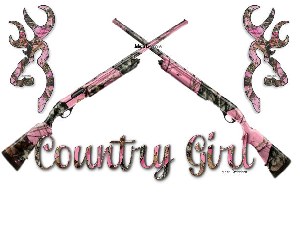 Country Girl Guns Cross Picture