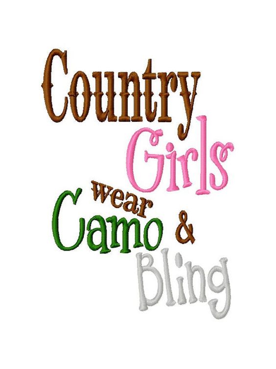 Country Girls Wear Camo & Bling