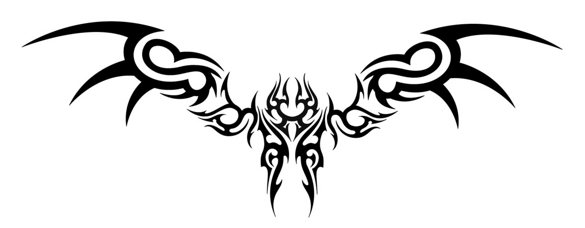 Creative Tribal Wings Tattoo Design