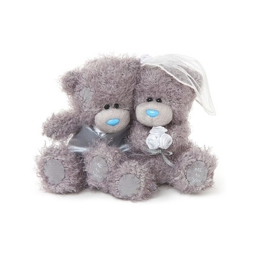 Cute Tatty Teddy Bride And Groom Couple Picture