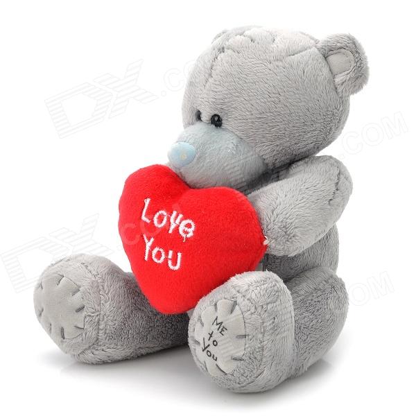Cute Tatty Teddy Holding Red Love You Heart