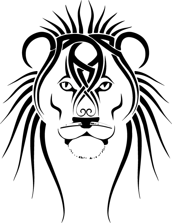 Different Tribal Lion Head Tattoo Design
