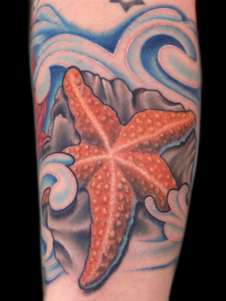 Elbow Starfish Tattoo Idea
