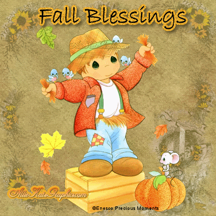 Fall Blessings Happy Autumn Glitter